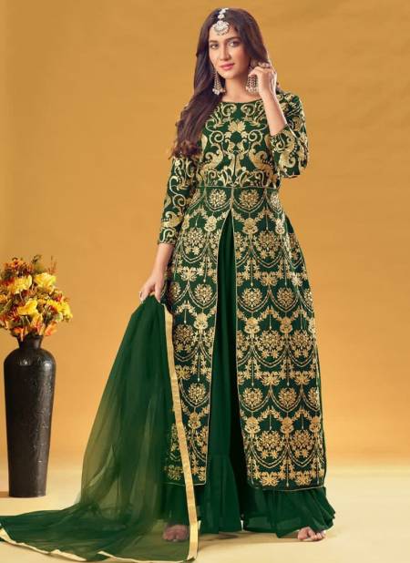 Green Colour EIRA EIRA 10 Heavy Wedding Wear Georgette Embroidered Salwar Suit Collection 1148